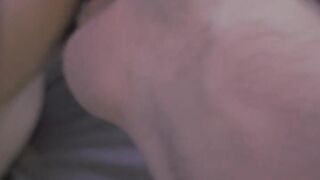 POV Amateur fast doggy fuck with dripping creampie and loud moaning orgasm