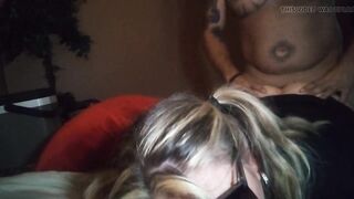 Cuckold husband as his new guy fucks my ass