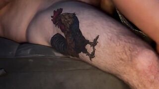 Deep throat with a little face fuck