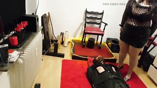 The Slave in the Leather Bondage Sack Part 2