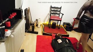 The Slave in the Leather Bondage Sack Part 2