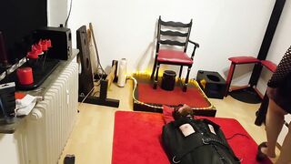 The Slave in the Leather Bondage Sack Part 2