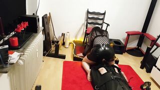 The Slave in the Leather Bondage Sack Part 2