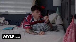 Remote Control Fantasy - Stepdaughter Fucks Hijab StepMom in the Kitchen