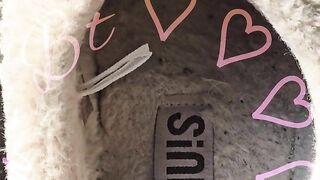 See the inside of my house slippers.