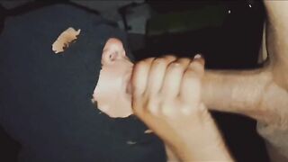 Shoving cock and cum in throat ????