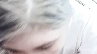 Deep throat by teen in public park.