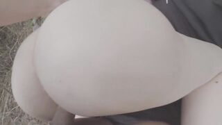 Enby gets fucked in the woods