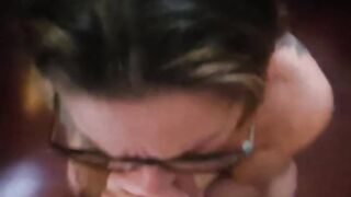 Suck and swallow Blow Job from Hot Milf with Glasses