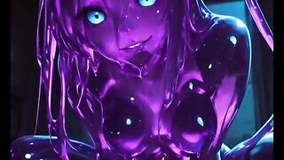 SLIME GIRL GETS HER TIGHT HOLES POUNDED UNTIL SHE MELTS IN CUM